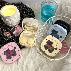 Cute Kitten Graffiti Coloured Contact Lens Case