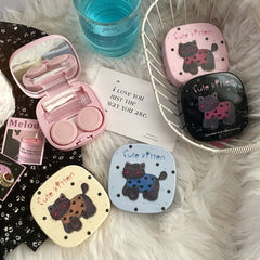 Cute Kitten Graffiti Coloured Contact Lens Case
