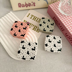 Floral Bow Cat-Shaped Coloured Contact Lens Case