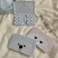Kitten Puppy Head Coloured Contact Lens Case