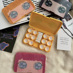 Big Eye Girl Coloured Contact Lens Case
