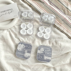 Candy-striped Fish Colored Contact Lens Case