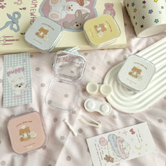 Little Bear Cake Colored Contact Lens Case