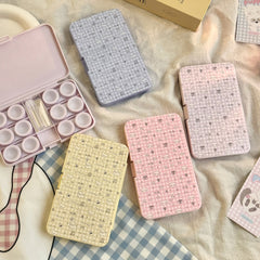 Pastel Floral Kitten Colored Contact Lens Case