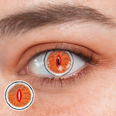 Cosplay Demon Slayer Kibutsuji Muzan Red Coloured Contact Lenses