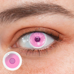 Cosplay Demon Slayer Rose Bloom Pink Coloured Contact Lenses