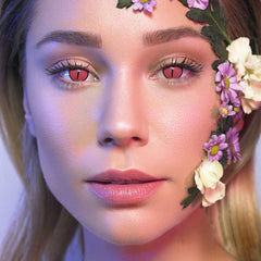 Cosplay Demon Slayer KamadoNezuko Rose Coloured Contact Lenses