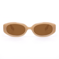 Rebecca Retro Round Brown Sunglasses