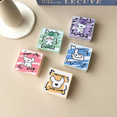 Simple Cartoon Puppy Colored Contact Lens Case
