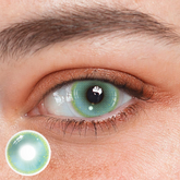 Cosplay Gold Rim Green Coloured Contact Lenses