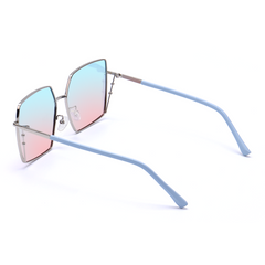 Beatrice Oversized Pink Blue Sunglasses