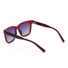Emmanuel Retro Square Red Sunglasses