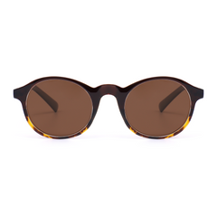 Teresa Retro Round Brown Sunglasses