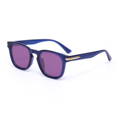 Alana Retro Round Blue Sunglasses