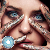 New York 2 BLUE Daily (10 Pcs) Coloured Contact Lenses