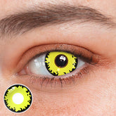 Cosplay Demonlord Mammon Yellow Coloured Contact Lenses