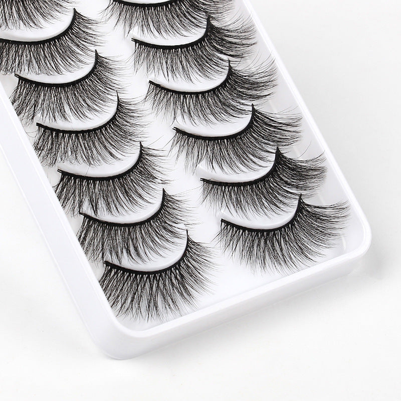 3D European and American Cat Eye 10 Piece Mink Hair Eyelashes