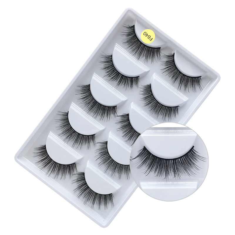 False Eyelashes Natural Thick 5 Pairs Mixed EyelashesPiece Mink Hair Eyelashes