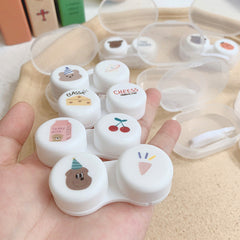 Oval Colored Contact Lens Case