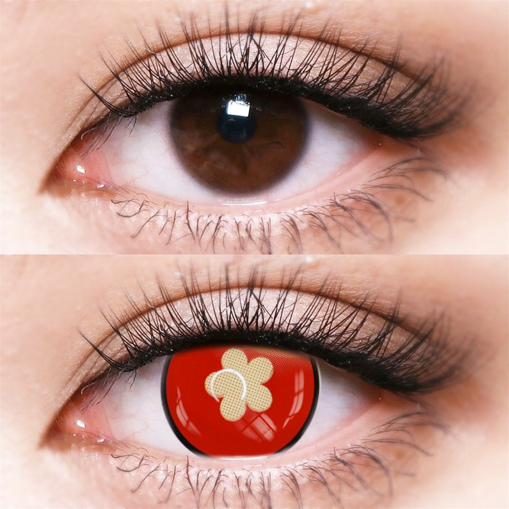 Cosplay Hutao Red Coloured Contact Lenses