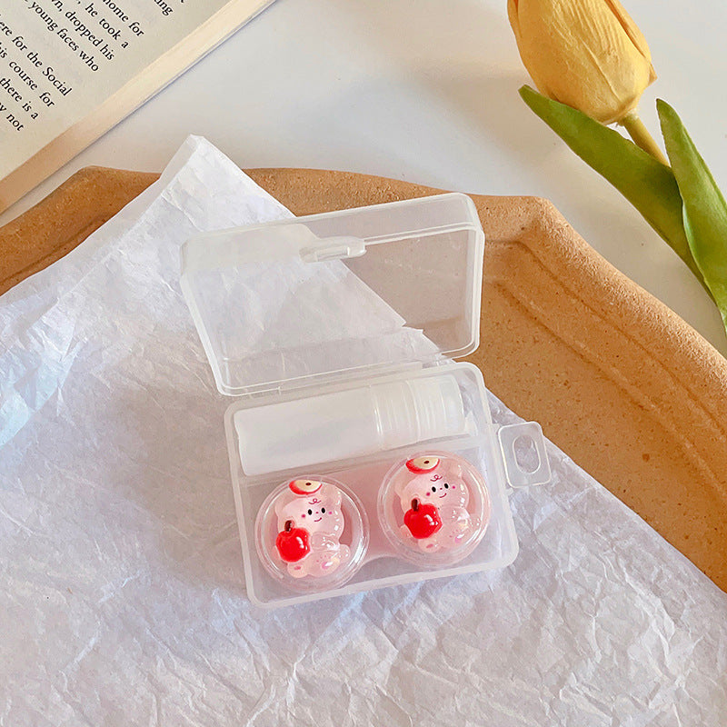 Fruit Little Bear Colored Contact Lens Case