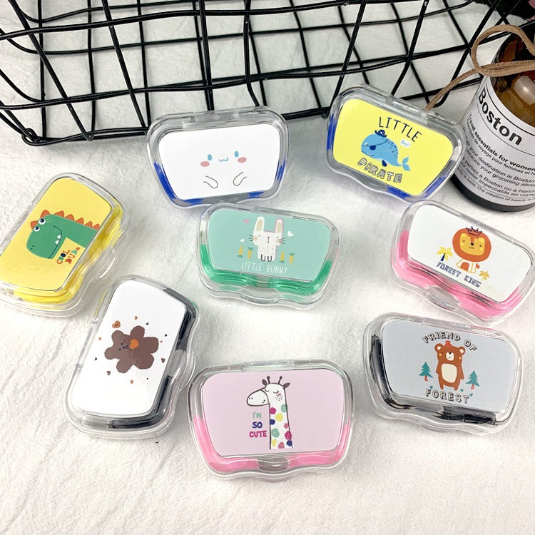 Cute Cartoon Colored Contact Lens Case