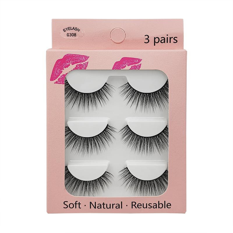 3D Natural Bridal Makeup 3 Piece Mink Hair Eyelashes