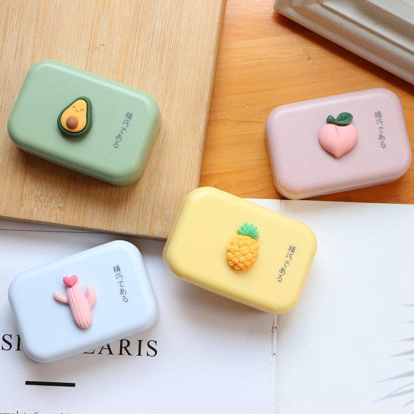 INS Fish-like Simple Colored Contact Lens Case