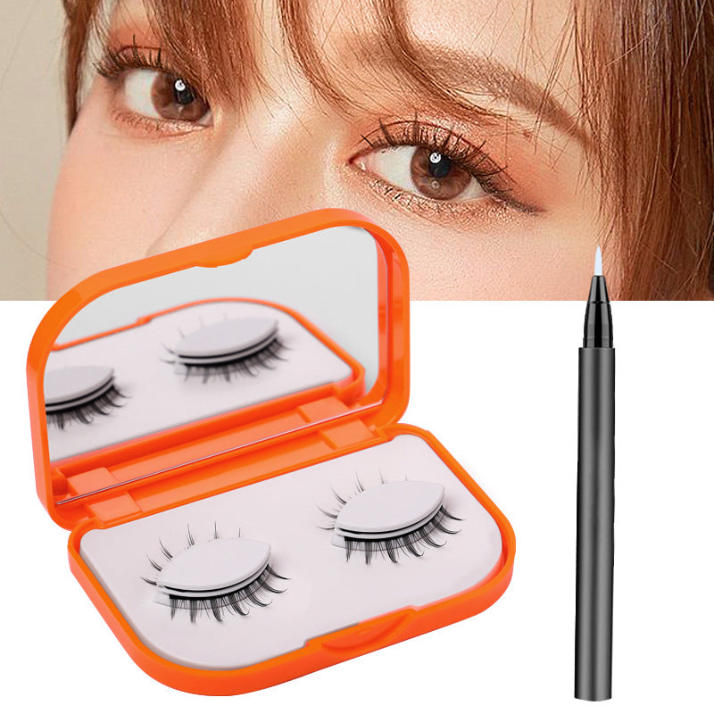 New Eye-Shaped Support Little Devil Self-Adhesive False Eyelashes Natural Piece Mink Hair Eyelashes