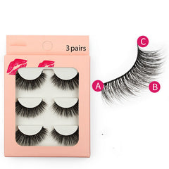 New Waterproof  3 Piece G303 Mink Hair Eyelashes