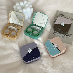 Cute Cartoon Design Colored Contact Lens Case