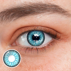 Vega tricolor Blue Prescription Coloured Contact Lenses