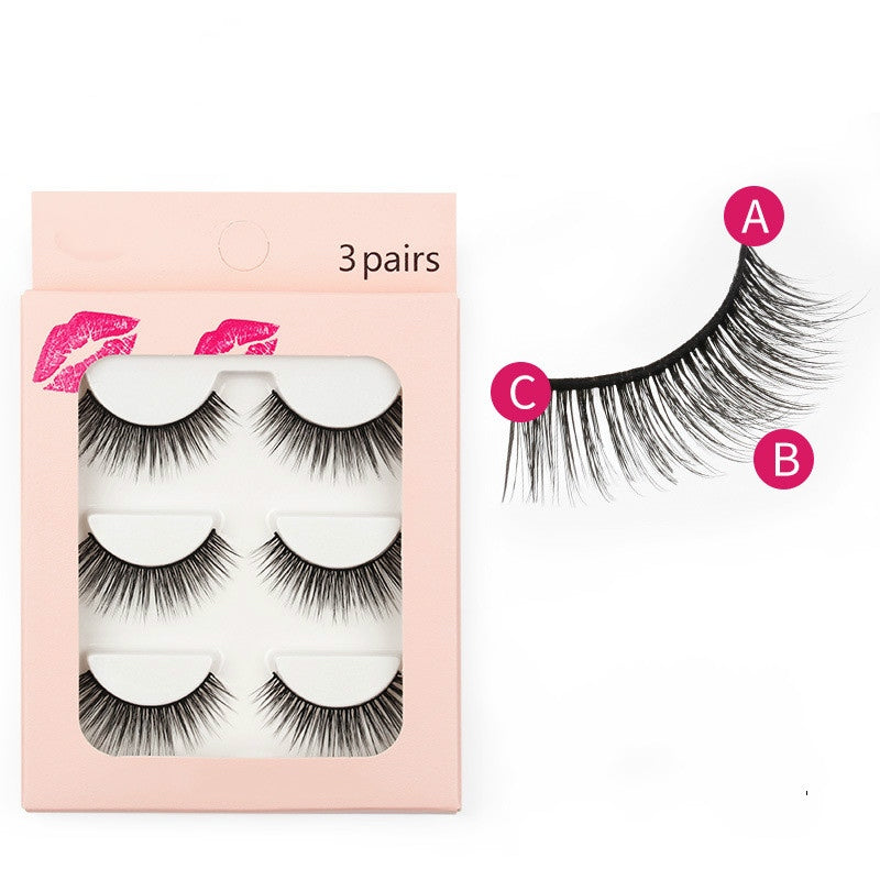 New Waterproof  3 Piece G307 Mink Hair Eyelashes