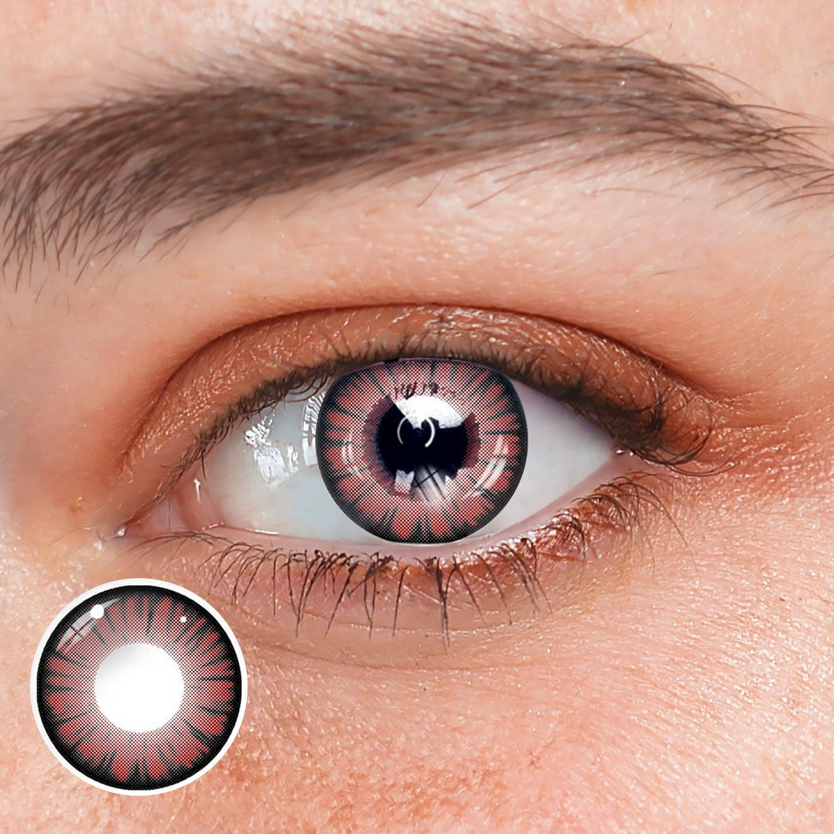 Halloween Miracle Red Prescription Coloured Contact Lenses