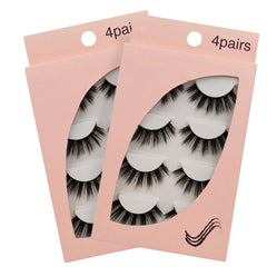 New Natural Slim 4 Piece G107 Mink Hair Eyelashes