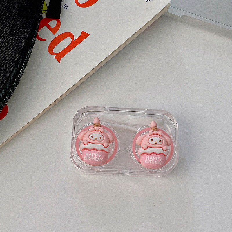 Birthday Apron Cartoon Colored Contact Lens Case