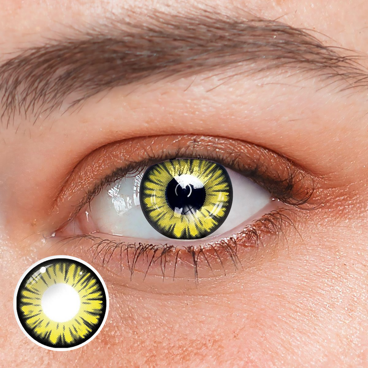 Halloween Miracle Yellow Prescription Coloured Contact Lenses