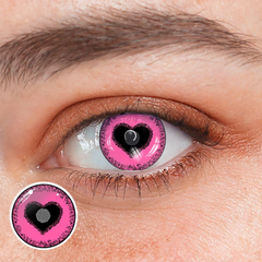 Halloween Starry Sky Anime Yandere Pink Coloured Contact Lenses