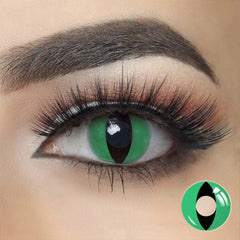 Cosplay Cat Eye Green Coloured Contact Lenses