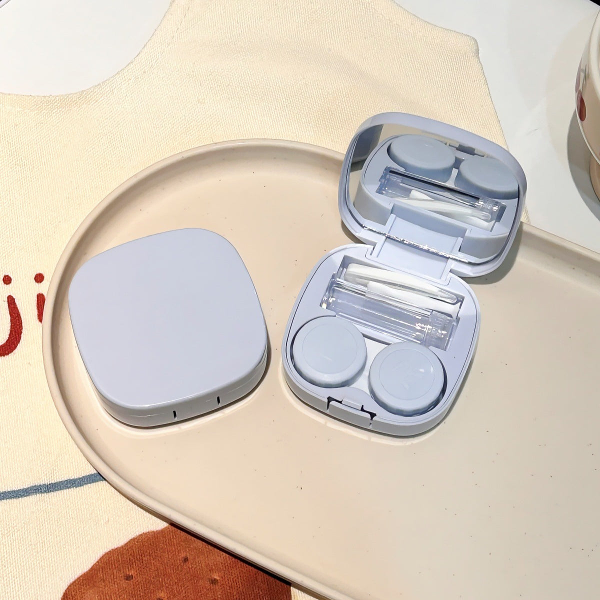 Like Fish Solid Color Portable Coloured Contact Lens Case