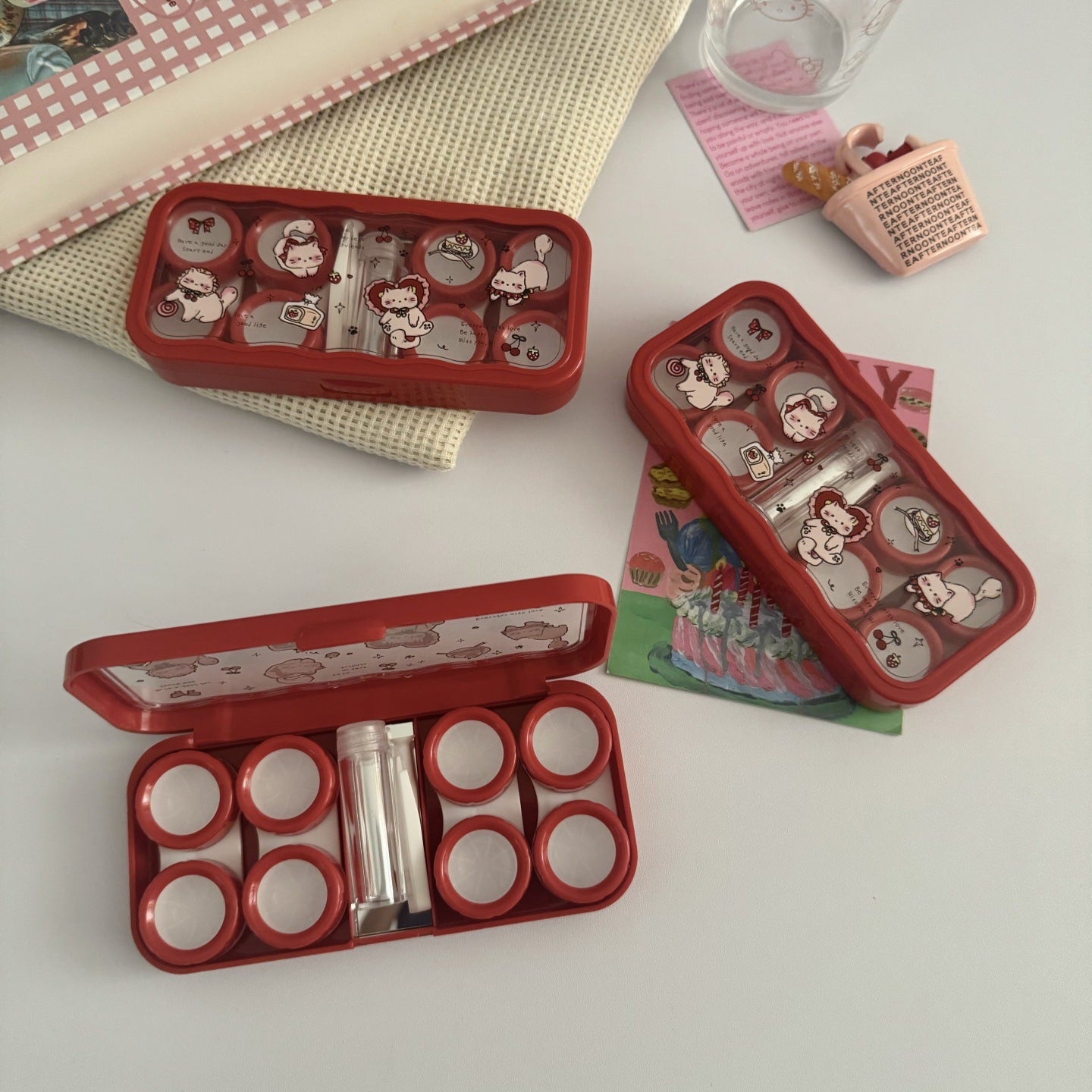 Sweet Bunny Garden Coloured Contact Lens Case