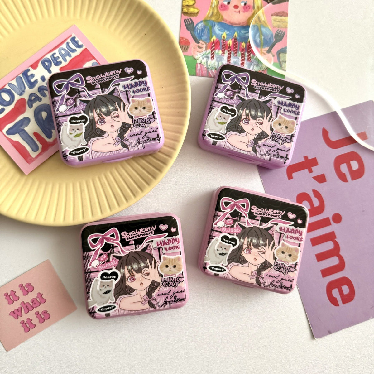 Cool Girl Coloured Contact Lens Case