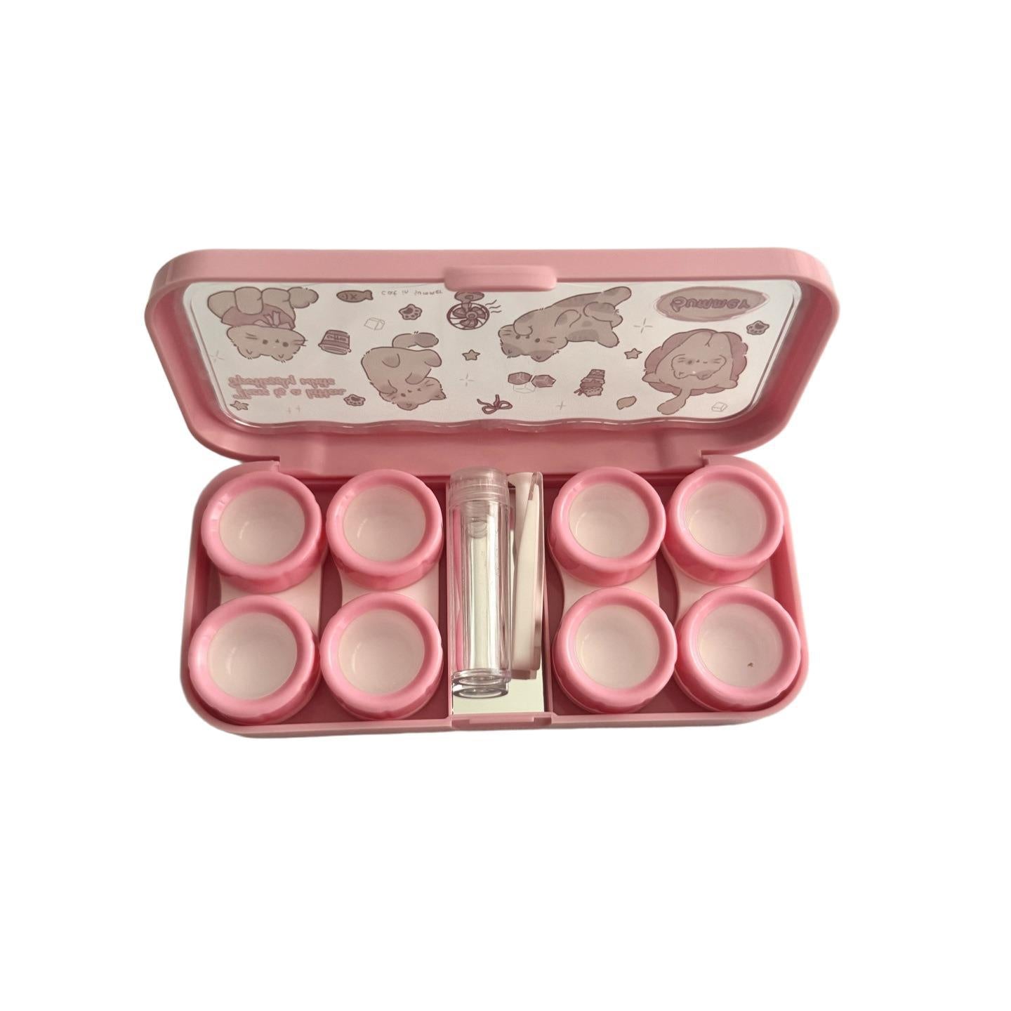 Summer With Cats Coloured Contact Lens Case