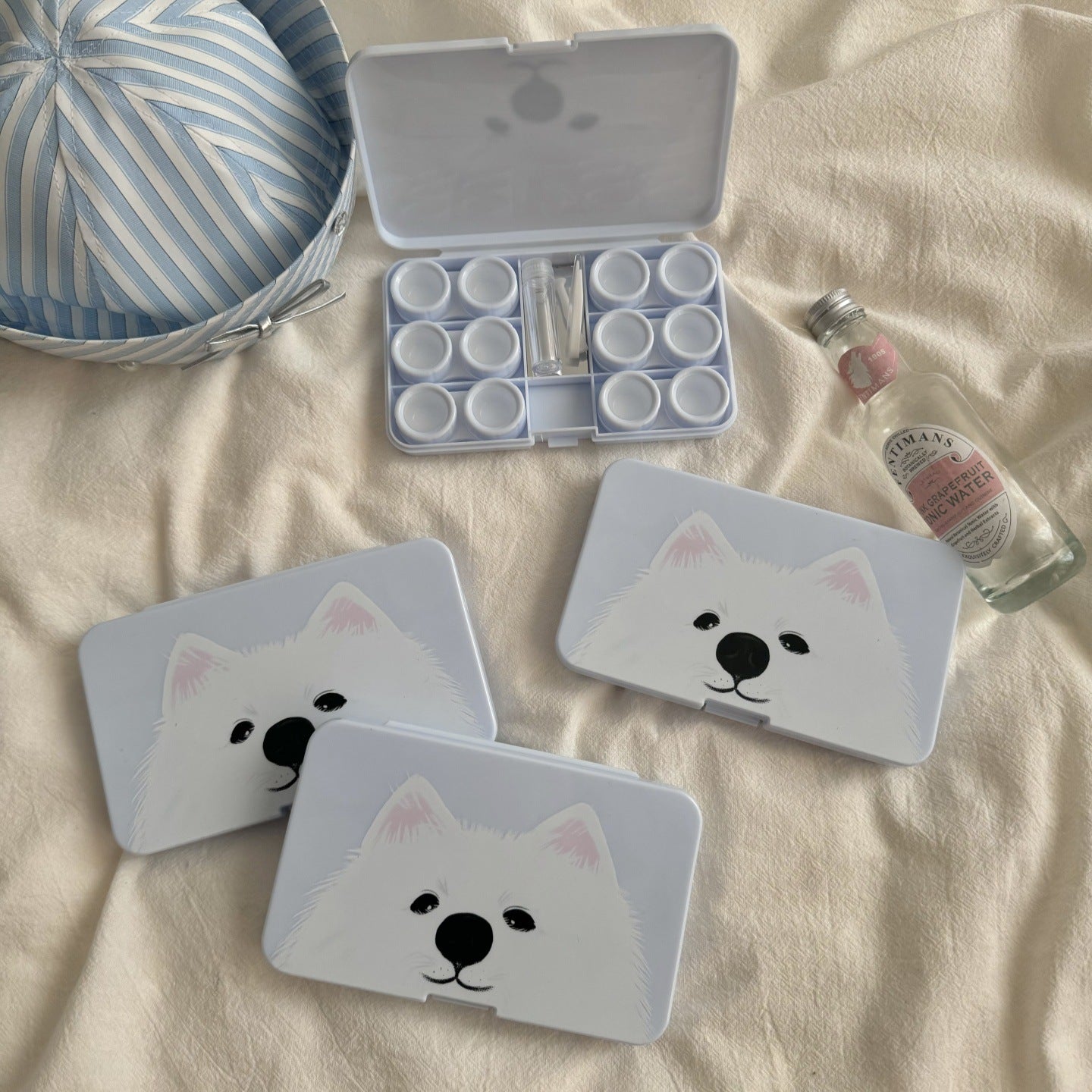 Kitten Puppy Head Coloured Contact Lens Case