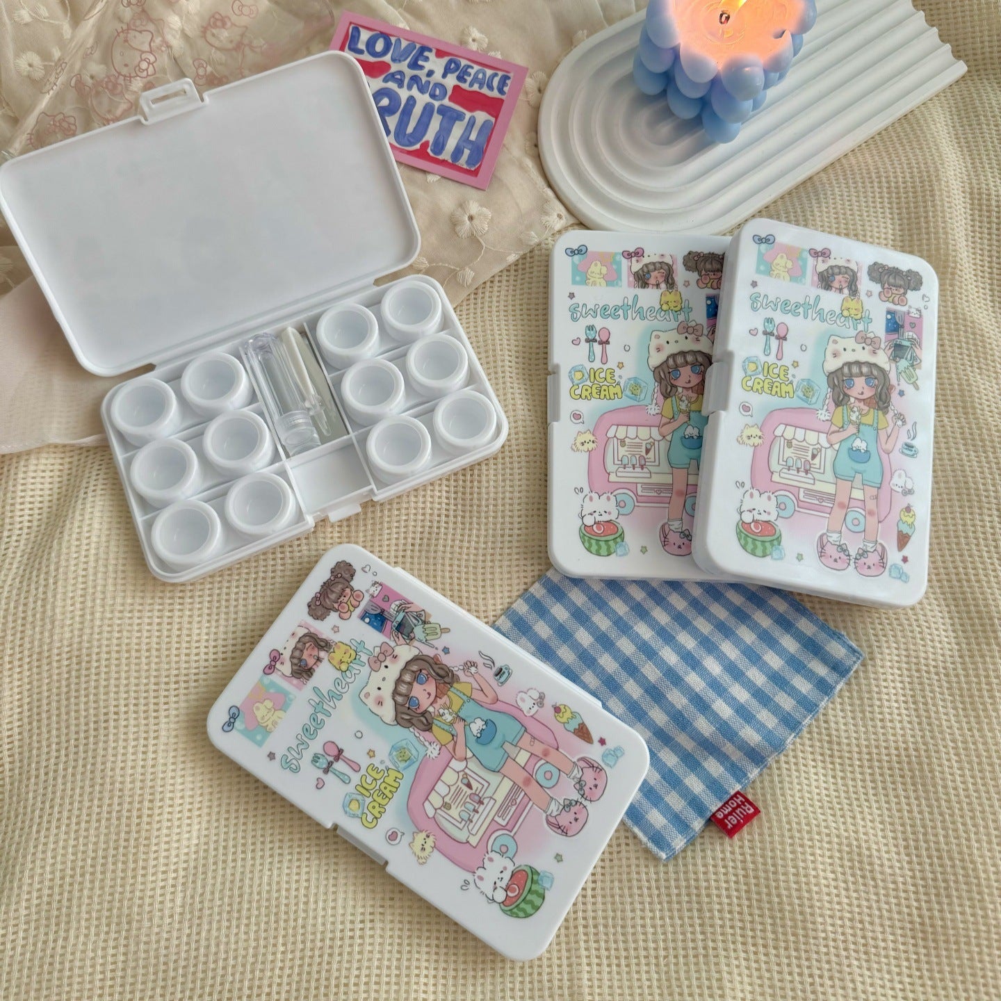 SweetHeart Girl Coloured Contact Lens Case