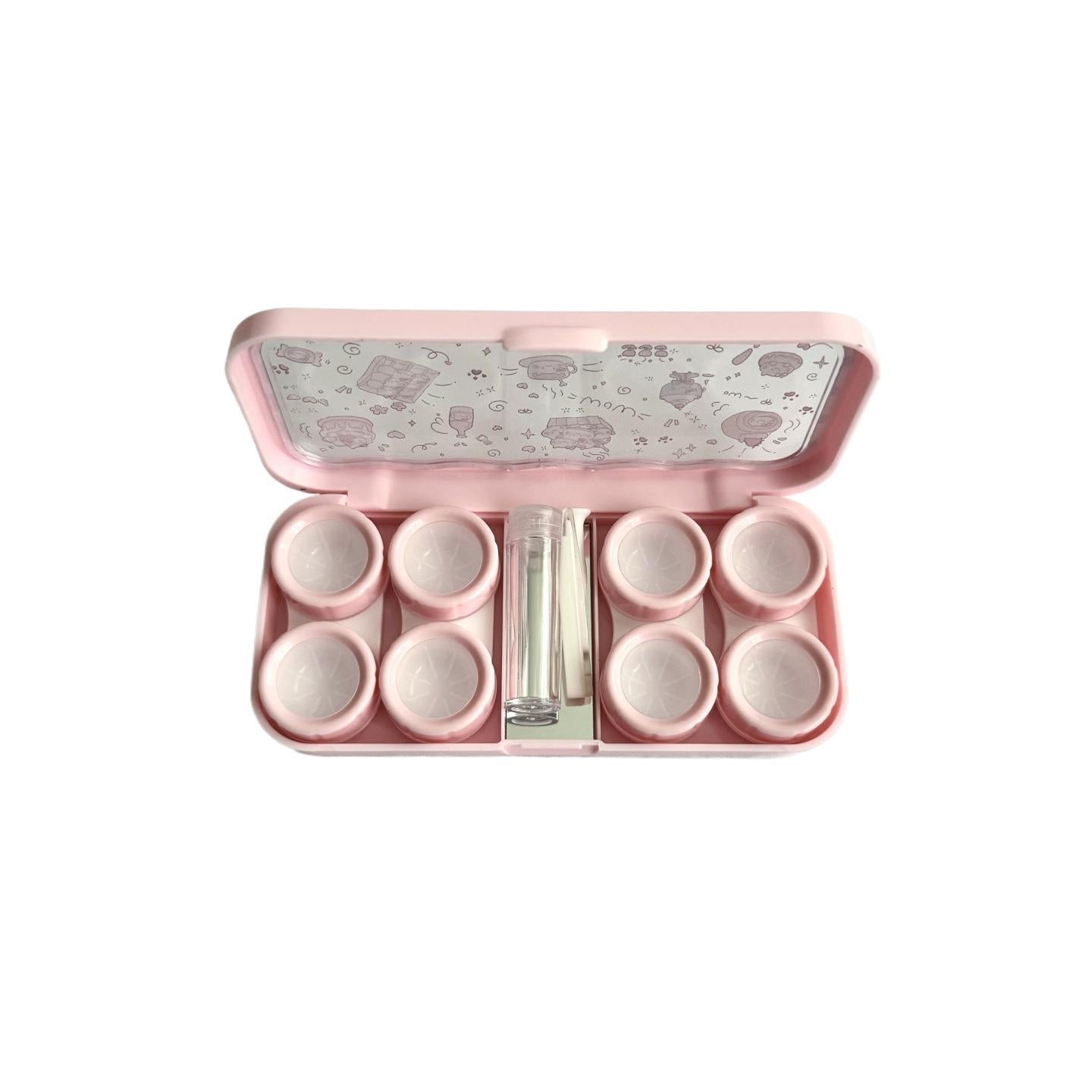 Ice Cream And Cake Coloured Contact Lens Case