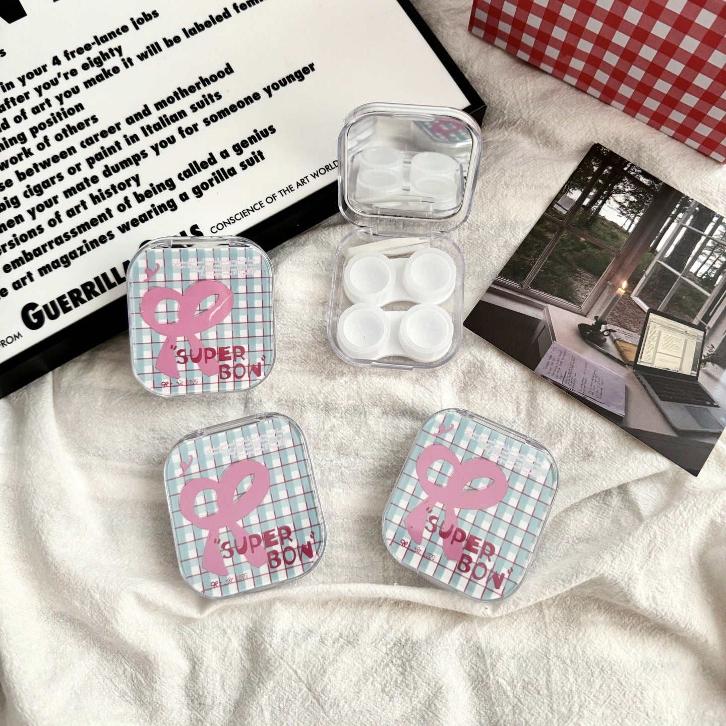 Super Bow Coloured Contact Lens Case