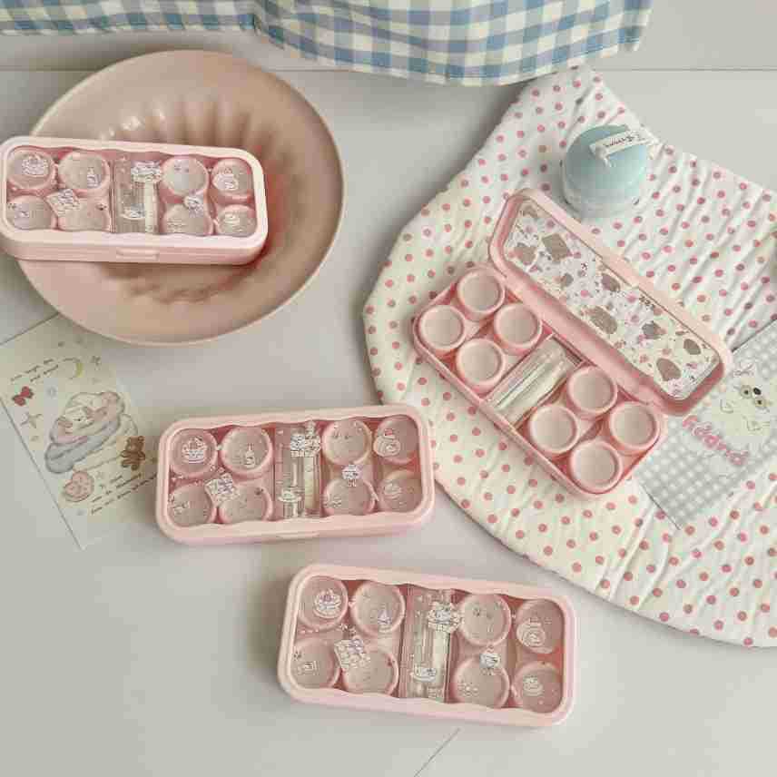 Ice Cream And Cake Coloured Contact Lens Case