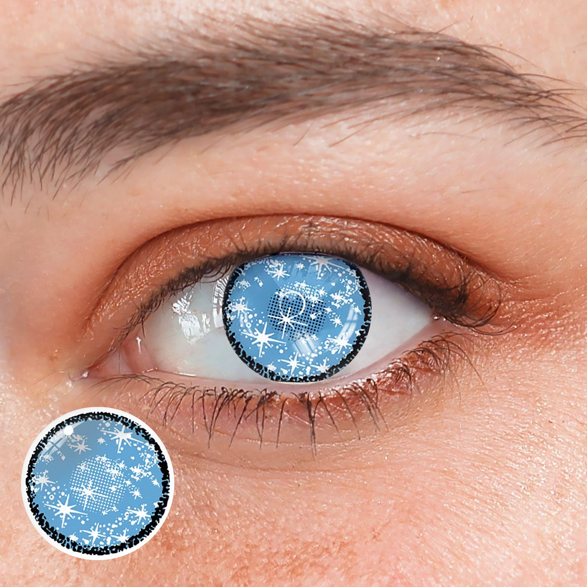 Cosplay Glaciar Blue Coloured Contact Lenses