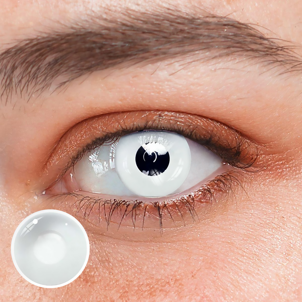 Halloween White block Prescription Coloured Contact Lenses